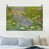 Klebefieber Poster Claude Monet - Grüne Seerosen