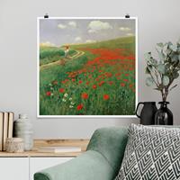 Klebefieber Poster Pál Szinyei-Merse - Sommerlandschaft mit blühendem Mohn