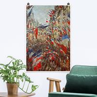 Klebefieber Poster Kunstdruck Claude Monet - Straße im Flaggenschmuck