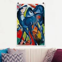 Bilderwelten Poster Kunstdruck - Hochformat Franz Marc - Die Blauen Fohlen