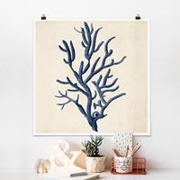 Klebefieber Poster Indigo Koralle II