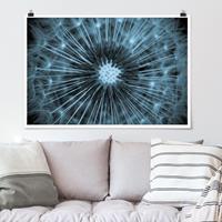 Klebefieber Poster Blau getönte Pusteblume