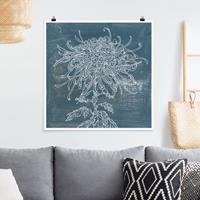 Klebefieber Poster Indigo-Pflanzen I