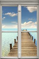 queence Wandfolie Pier in de zee