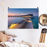 Klebefieber Poster Sonnenuntergang im Paradies