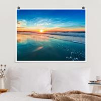 Klebefieber Poster Romantischer Sonnenuntergang am Meer