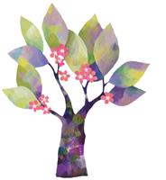 Wall-Art Wandfolie Sprookjesachtig boom met bloesem (1 stuk)