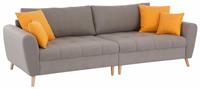 Home affaire Big-Sofa Jordsand, mit feiner Steppung und vielen losen Kissen