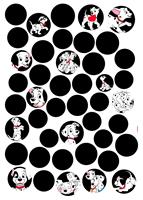Komar Wandtattoo 101 Dalmatiner Dots, (44 St.), selbstklebend, rückstandslos abziehbar