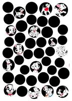 Komar Wandtattoo 101 Dalmatiner Dots, (44 St.), selbstklebend, rückstandslos abziehbar