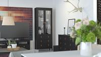 Premium Collection By Home Affaire Vitrine Madrid, mit einer pflegeleichten Folienbeschichtung, mit vielen Stauraummöglichkeiten, inklusive zwei verschiedenen Griffvarianten im Beschlagbeutel