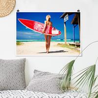 Klebefieber Poster Surfergirl