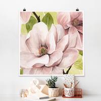 Klebefieber Poster Magnolie errötet I