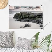 Klebefieber Poster Felsen am Strand