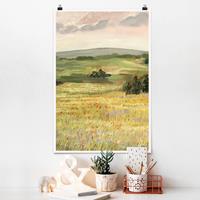 Klebefieber Poster Natur & Landschaft Wiese am Morgen I