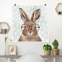 Klebefieber Poster Bebrillte Tiere - Hase