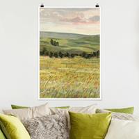 Klebefieber Poster Natur & Landschaft Wiese am Morgen II