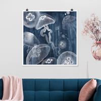 Klebefieber Poster Mondmedusen I