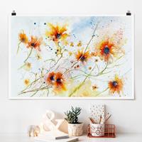 Klebefieber Poster Painted Flowers