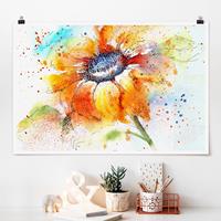 Klebefieber Poster Painted Sunflower