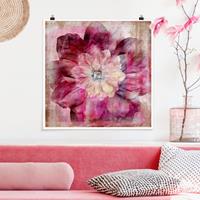 Klebefieber Poster Grunge Flower