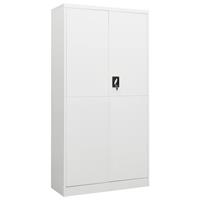 vidaXL Lockerkast 90x40x180 cm staal wit