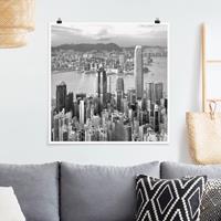 Bilderwelten Poster Architektur & Skyline - Quadrat Skyline Nostalgia