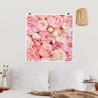 Klebefieber Poster Rosen Rosé Koralle Shabby