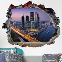 Klebefieber 3D Wandtattoo Sonnenuntergang über Moskau