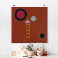 Bilderwelten Poster Kunstdruck - Quadrat Wassily Kandinsky - Beruhigt