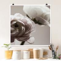 Klebefieber Poster Dunkle Blüte im Fokus