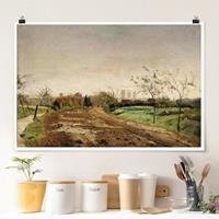 Klebefieber Poster Otto Modersohn - Morgenlandschaft mit Kutsche