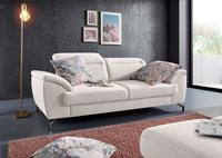 sit&more 2,5-zitsbank Percy 12 cm poothoogte, zitdiepteverstelling, naar keuze verstelbare hoofdsteun