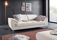 sit&more 2,5-zitsbank Percy 12 cm poothoogte, zitdiepteverstelling, naar keuze verstelbare hoofdsteun