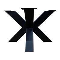 Furniture Legs Europe Zwarte stalen salon vierkanten matrix hoogte 40 cm en breedte/diepte 60 cm (koker 8 x 8)