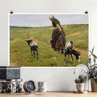 Bilderwelten Poster Kunstdruck - Querformat Max Liebermann - Frau mit Geißen