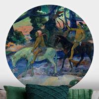 Bilderwelten Runde Fototapete selbstklebend Paul Gauguin - Die Flucht