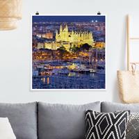 Klebefieber Poster Palma de Mallorca City Skyline und Hafen