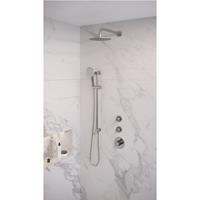 Brauer Chrome Edition complete inbouw regendouche set 21 chroom incl handdouche rond, wandarm, glijstang en 20cm douchekop