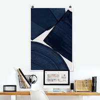 Klebefieber Poster Minimalistische Malerei in Blau