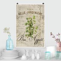 Klebefieber Poster Shabby Chic Collage - Stachelbeere