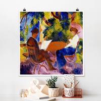 Klebefieber Poster August Macke - Paar am Gartentisch