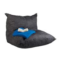 Relaxdays Sitzsack XXL grau mit Lehne
