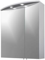 Schildmeyer Spiegelkast Verona Breedte 60 cm, 2-deurs, 2 led-inbouwspotjes, schakelaar-/stekkerdoos, glasplateaus, made in Germany
