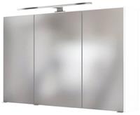 HELD MÖBEL Badezimmerspiegelschrank »Livorno 3D-Spiegelschrank 100« Inklusive LED-Beleuchtung