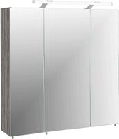 Schildmeyer Spiegelkast Dorina Breedte 70 cm, 3-deurs, ledverlichting, schakelaar-/stekkerdoos, glasplateaus, Made in Germany
