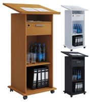 Hioshop Meeta bureau , bureau 3 planken en 1 ladezwart.