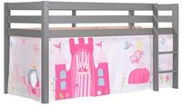 Vipack Hoogslaper PINO Massief hout, inclusief textielset, naar keuze met glijbaan en bedtunnel