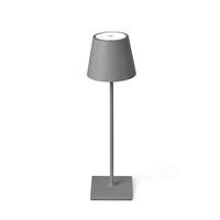 FARO BARCELONA LED tafellamp Toc met USB-lader, IP54, grijs