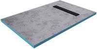 Marwell Douchebak 120 x 80 x 4 cm, van zeer stevig polystyreen, inclusief sapgroef, 120 cm x 80 cm